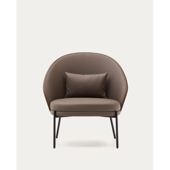 Eamy fauteuil van synthetisch leer, DE VORM