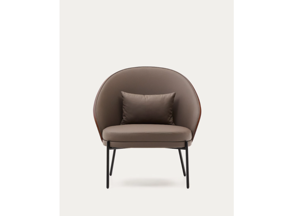 Eamy fauteuil van synthetisch leer, DE VORM