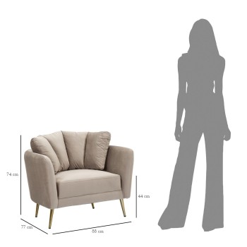 Kievse grijze fauteuil