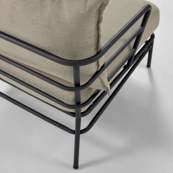 Mareluz fauteuil in zwart staal