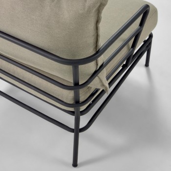 Mareluz fauteuil in zwart staal