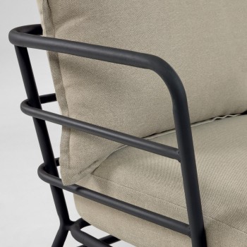 Mareluz fauteuil in zwart staal