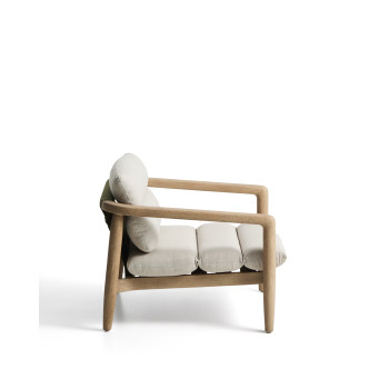 Menfi fauteuil van massief acaciahout en FSC 100% groen touw.