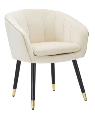 Parijs crème/gouden fauteuil