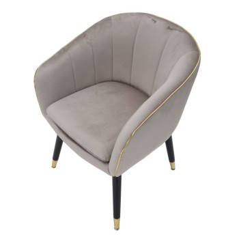 Parijse fauteuil grijs/goud