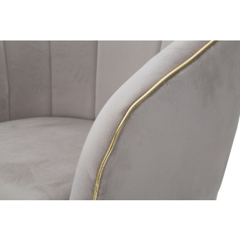 Parijse fauteuil grijs/goud