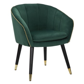 Parijse fauteuil groen/goud