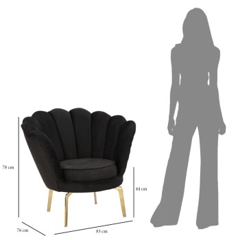 VIENNA PLUS ZWARTE FAUTEUIL