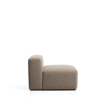 Blok poef in bruine chenille 90 cm FSC Mix Credit