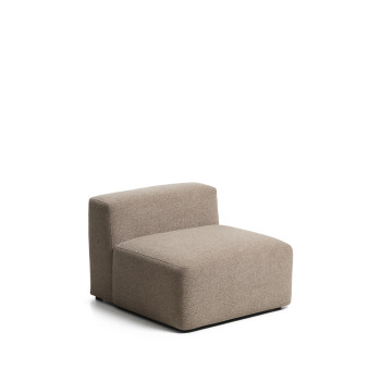 Blok poef in bruine chenille 90 cm FSC Mix Credit