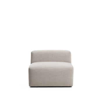 Blok poef in bruine chenille 90 cm FSC Mix Credit