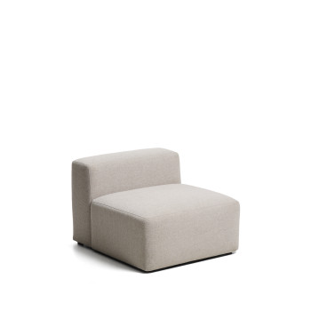 Blok poef in bruine chenille 90 cm FSC Mix Credit