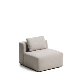 Blok poef in bruine chenille 90 cm FSC Mix Credit