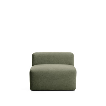Blok poef in bruine chenille 90 cm FSC Mix Credit