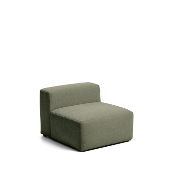Blok poef in bruine chenille 90 cm FSC Mix Credit