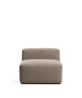 Blok poef in bruine chenille 90 cm FSC Mix Credit
