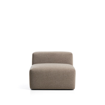 Blok poef in bruine chenille 90 cm FSC Mix Credit