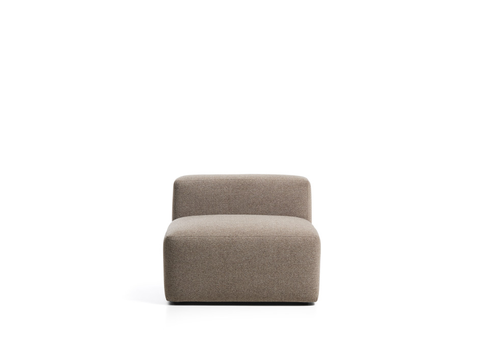 Blok poef in bruine chenille 90 cm FSC Mix Credit