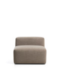 Blok poef in bruine chenille 90 cm FSC Mix Credit