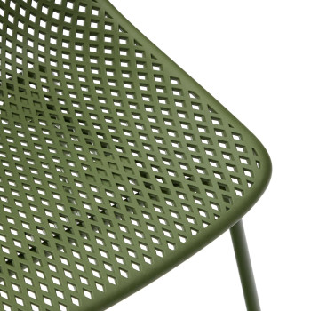 Quinby buitenstoel met groene stalen poten