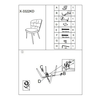 LAUSANNA GRIJZE STOELENSET VAN 2