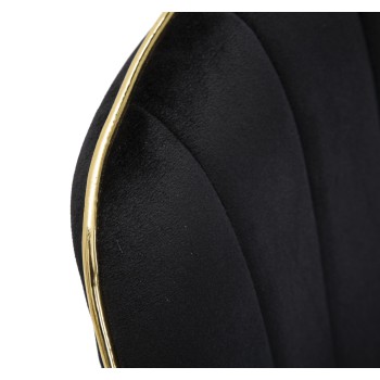 PARIS STOEL ZWART/GOUD SET VAN 2 STUKS