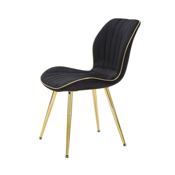 PARIS SPACE CHAIR ZWART/GOUD SET VAN 2 STUKS