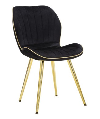 PARIS SPACE CHAIR ZWART/GOUD SET VAN 2 STUKS