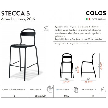 STECCA 5 COLOS stoel