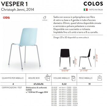 VESPER 1 COLOS stoel