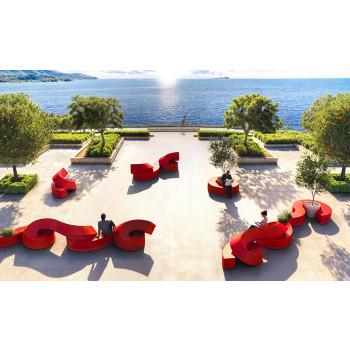 TWIST modulaire sculptuur-zitbank van Plust