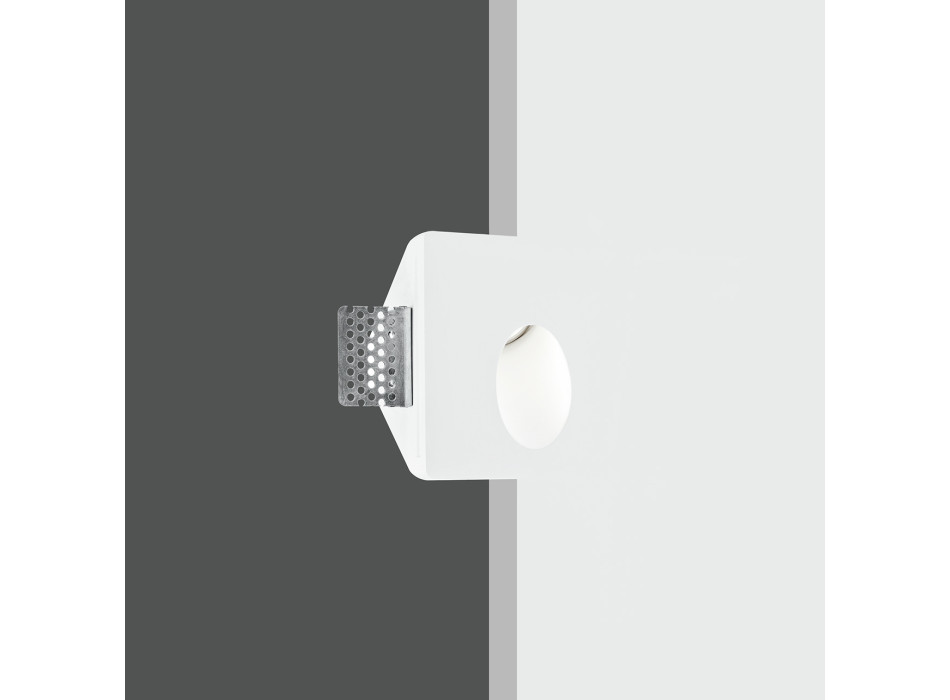 ARIEL WITTE VIERKANTE INBOUW TRAPVERLICHTING 1XGU10 MINI 10X10X5CM