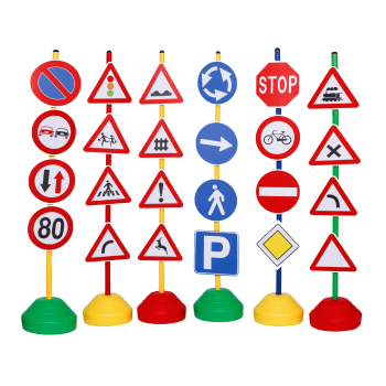 SET VAN 24 VERKEERSBORDEN