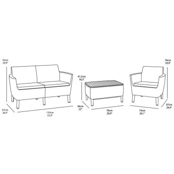 SALEMO LOUNGESET KETER tuinset