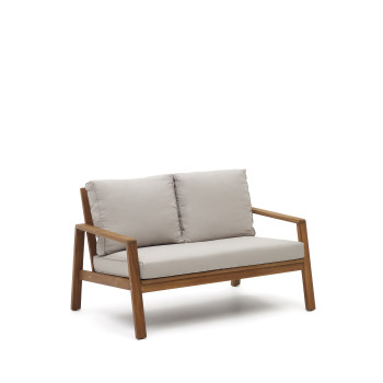 Frares set bestaande uit een 2-zitsbank, 2 fauteuils en een salontafel van massief acaciahout.