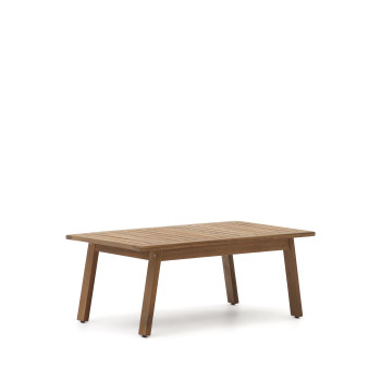 Frares set bestaande uit een 2-zitsbank, 2 fauteuils en een salontafel van massief acaciahout.