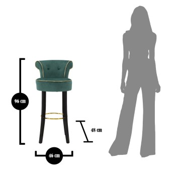 Luxe crèmekleurige barkruk