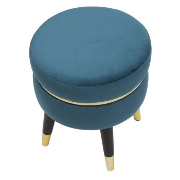 Parijse kruk turquoise/goud