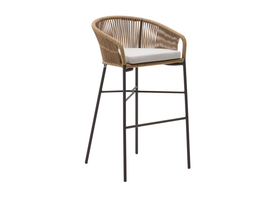 Yanet kruk van beige touw, hoogte 80 cm