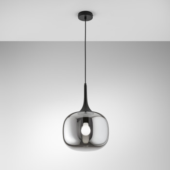 Jaipur rookkleurige/zwarte hanglamp 1xE27 30x30x150cm