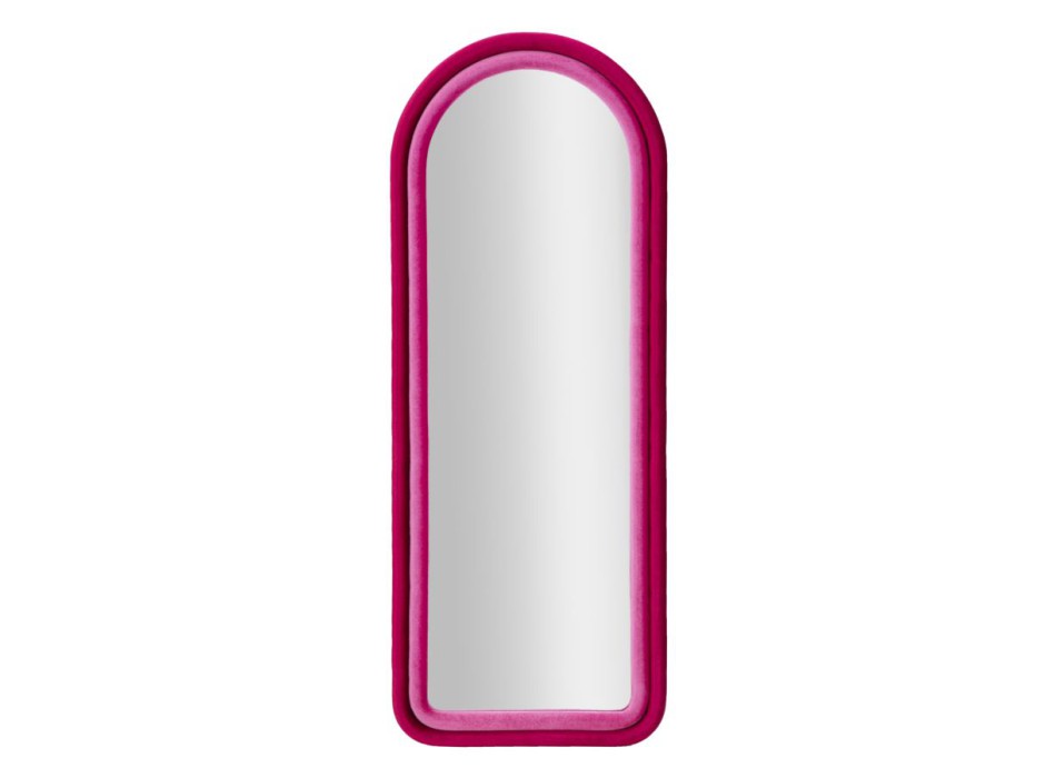 CLOE FUCHSIA FLUWELEN WANDSPIEGEL