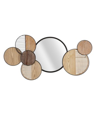 Houten wandspiegel