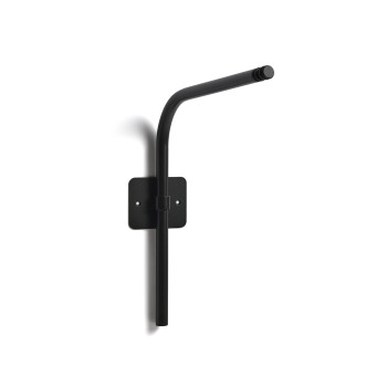 Muurbeugel voor Nali draagbare lampen, gemaakt van zwart gelakt metaal.