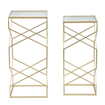 GLAZEN TAFELS, PER PAAR