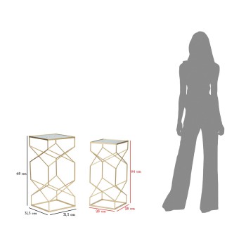 GLAZEN TAFELS, PER PAAR