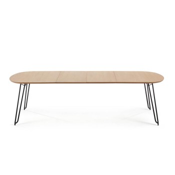 Novac uitschuifbare tafel 140 (220) x 90 cm, naturel eikenfineer
