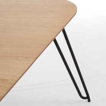Novac uitschuifbare tafel 170 (320) x 100 cm, naturel eikenfineer