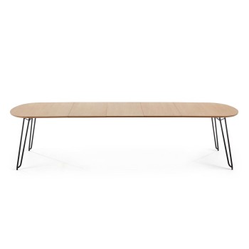 Novac uitschuifbare tafel 170 (320) x 100 cm, naturel eikenfineer