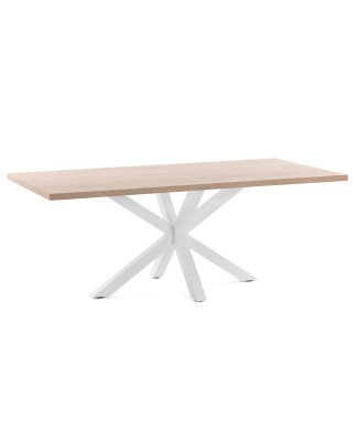 Argo tafel 200 cm naturel melamine poten wit laminaat Sonoma naturel