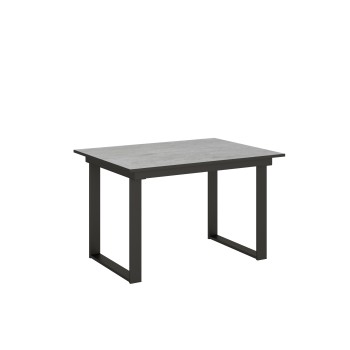 Bandos Tafel - Uitschuifbare Tafel 90x120/180 cm Bandos Wit Essen Antraciet Frame